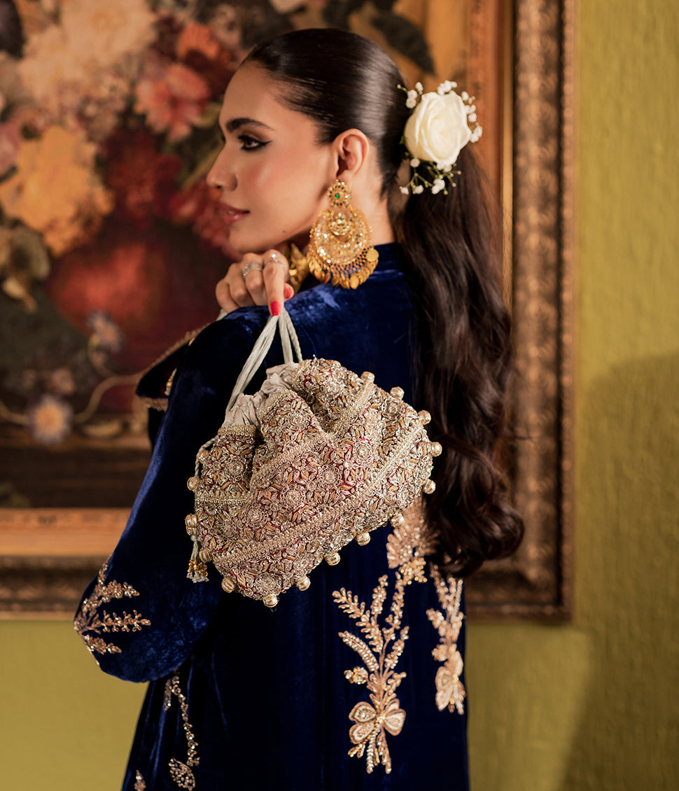 Belis: Enchanting – Silk Velvet Front Open Coat Ensemble