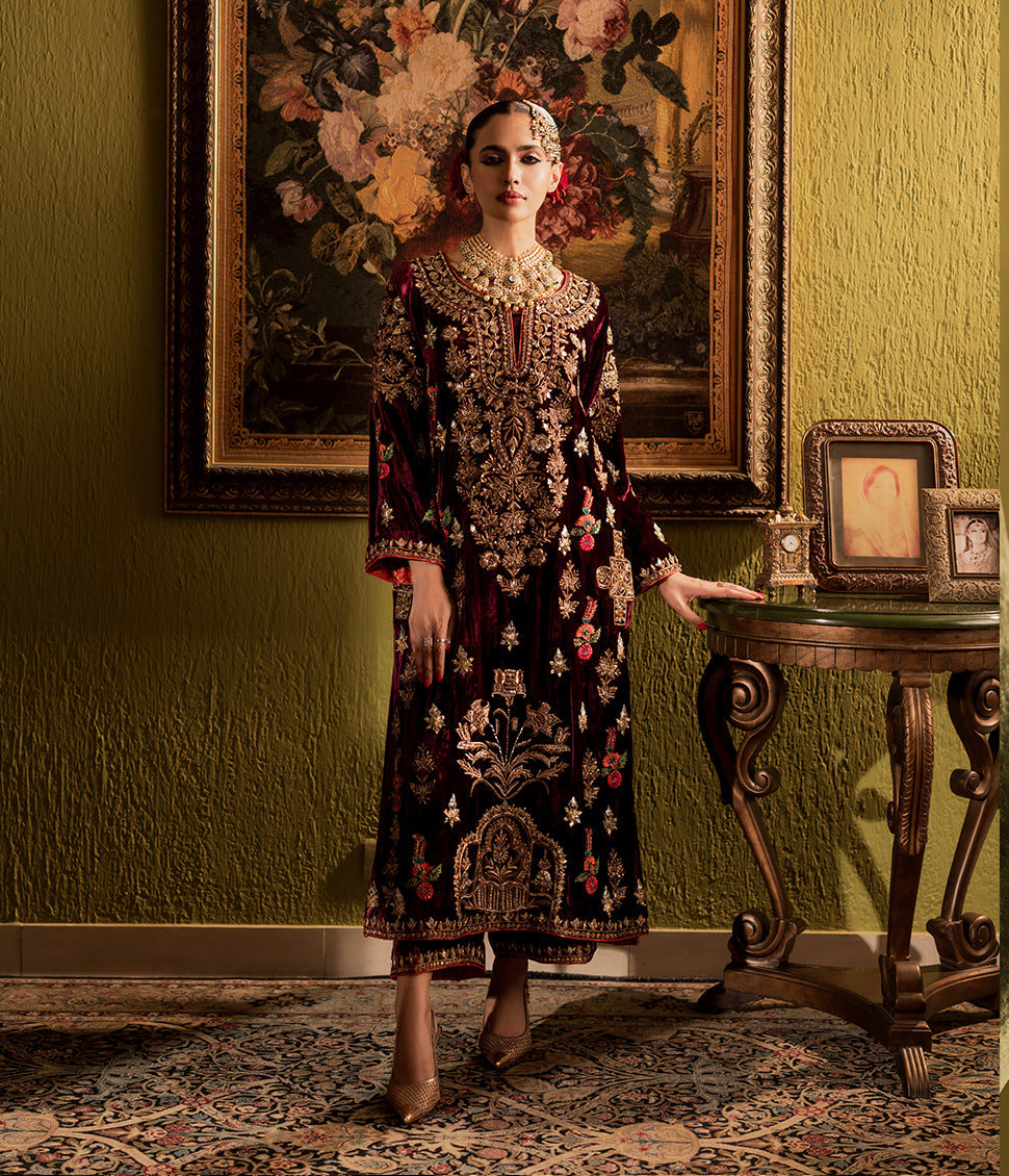 Sema – Turkish Silk Velvet Zardozi Ensemble