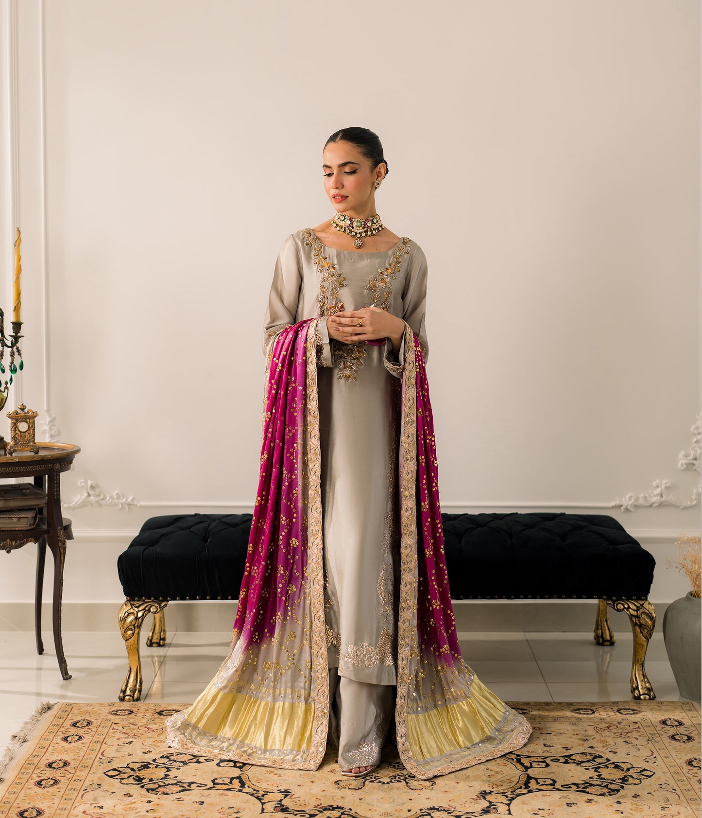 Mehtab – Kamdani & Dabka Tissue Zari Ensemble